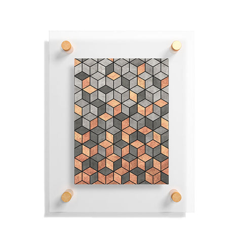 Zoltan Ratko Concrete and Copper Cubes Floating Acrylic Print