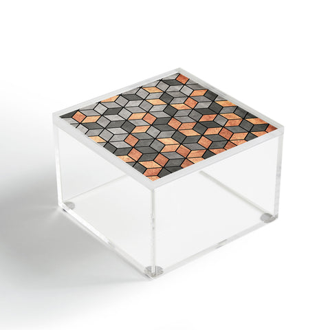 Zoltan Ratko Concrete and Copper Cubes Acrylic Box
