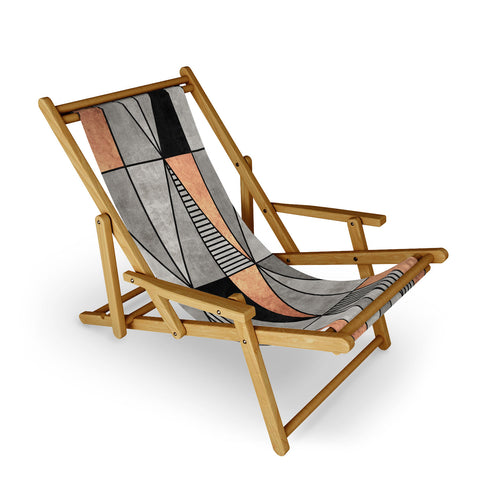 Zoltan Ratko Concrete and Copper Triangles Sling Chair