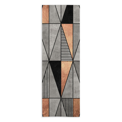 Zoltan Ratko Concrete and Copper Triangles Yoga Towel