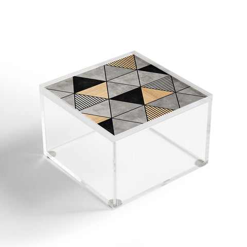 Zoltan Ratko Concrete and Wood Triangles 2 Acrylic Box
