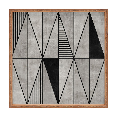 Zoltan Ratko Concrete Triangles Square Tray
