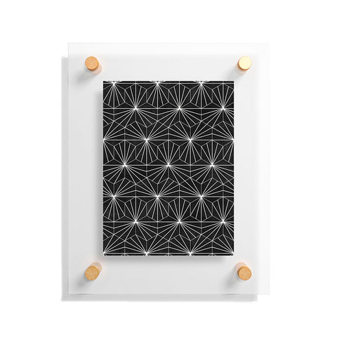 Zoltan Ratko Hexagonal Pattern Black Concrete Floating Acrylic Print