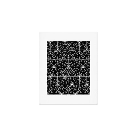 Zoltan Ratko Hexagonal Pattern Black Concrete Art Print