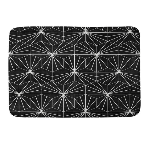 Zoltan Ratko Hexagonal Pattern Black Concrete Memory Foam Bath Mat