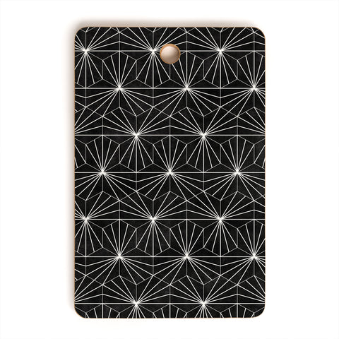 Zoltan Ratko Hexagonal Pattern Black Concrete Cutting Board Rectangle