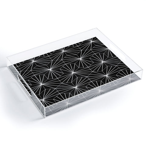 Zoltan Ratko Hexagonal Pattern Black Concrete Acrylic Tray