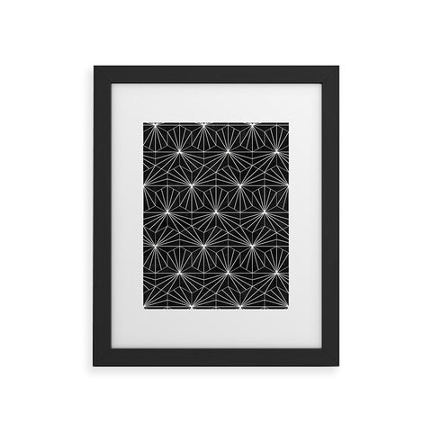 Zoltan Ratko Hexagonal Pattern Black Concrete Framed Art Print