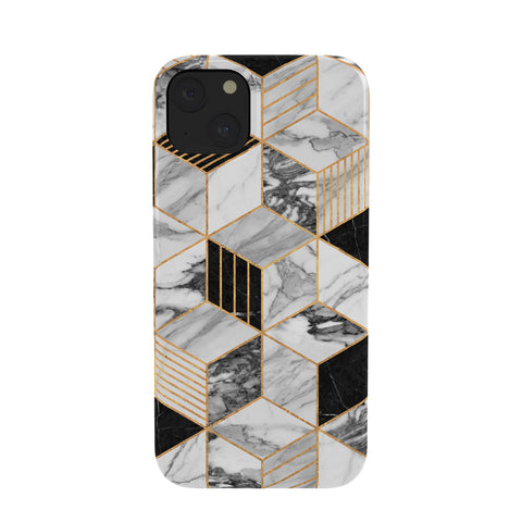Zoltan Ratko Marble Cubes 2 Black and White Phone Case