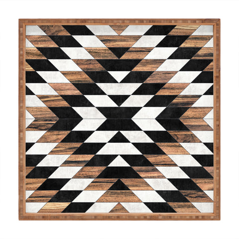 Zoltan Ratko Urban Tribal Pattern No13 Square Tray