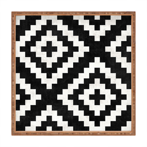 Zoltan Ratko Urban Tribal Pattern No17 Aztec Square Tray