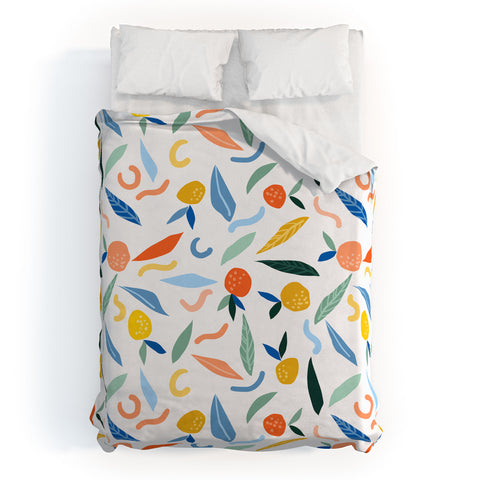 83 Oranges Art Is To Give Life A Shape Duvet Cover
