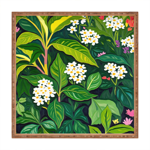 83 Oranges Beneath The Jungle Canopy Square Tray