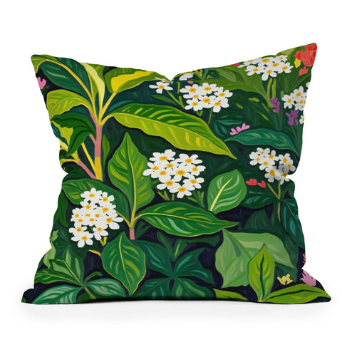 83 Oranges Beneath The Jungle Canopy Outdoor Throw Pillow