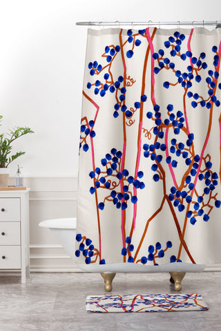 83 Oranges Berry Summer Shower Curtain And Mat