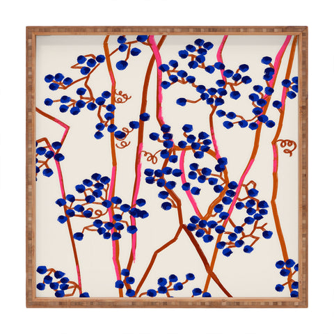 83 Oranges Berry Summer Square Tray