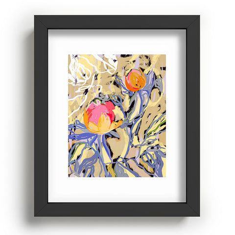 83 Oranges Blooms in The Butter Forest Recessed Framing Rectangle