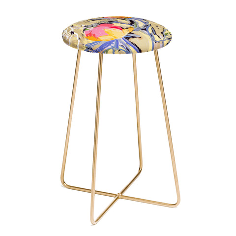 83 Oranges Blooms in The Butter Forest Counter Stool