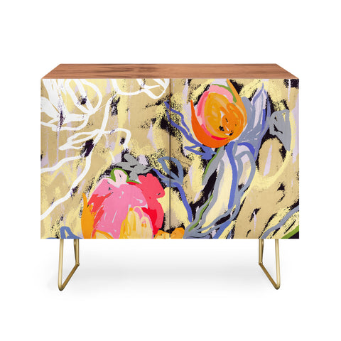 83 Oranges Blooms in The Butter Forest Credenza