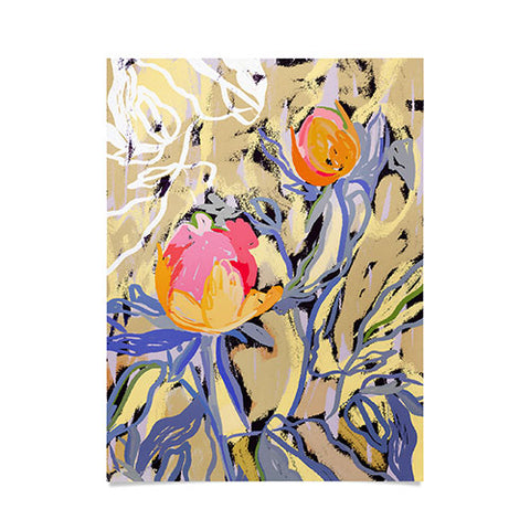 83 Oranges Blooms in The Butter Forest Poster