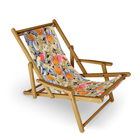 83 Oranges Blooms in The Butter Forest Sling Chair