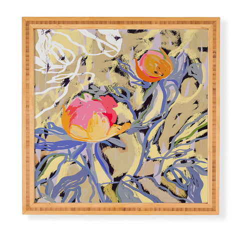 83 Oranges Blooms in The Butter Forest Framed Wall Art