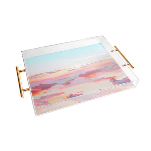 83 Oranges Blush Clouds Acrylic Tray