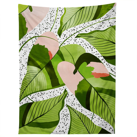 83 Oranges Blushing Leaves Tapestry