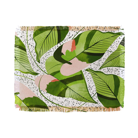 83 Oranges Blushing Leaves Throw Blanket