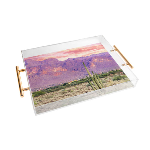 83 Oranges Cactus Sunset Acrylic Tray