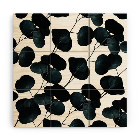 83 Oranges Dark Leaves Wood Wall Mural