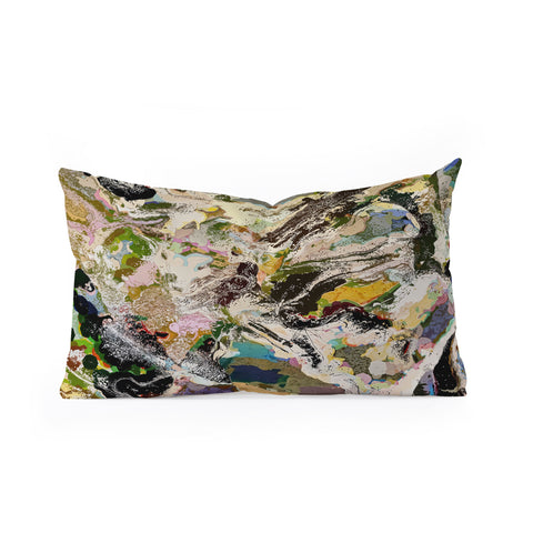 83 Oranges Echoes Beneath the Surface Oblong Throw Pillow