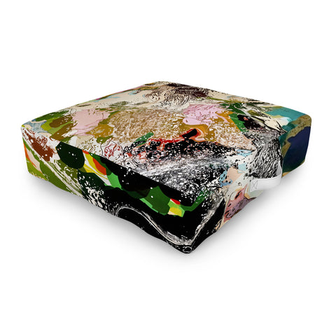83 Oranges Echoes Beneath the Surface Outdoor Floor Cushion