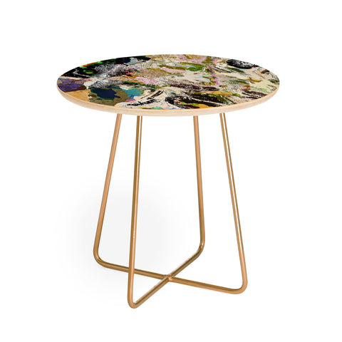 83 Oranges Echoes Beneath the Surface Round Side Table
