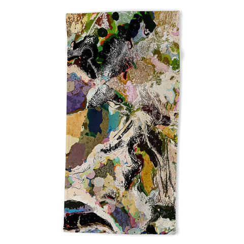 83 Oranges Echoes Beneath the Surface Beach Towel