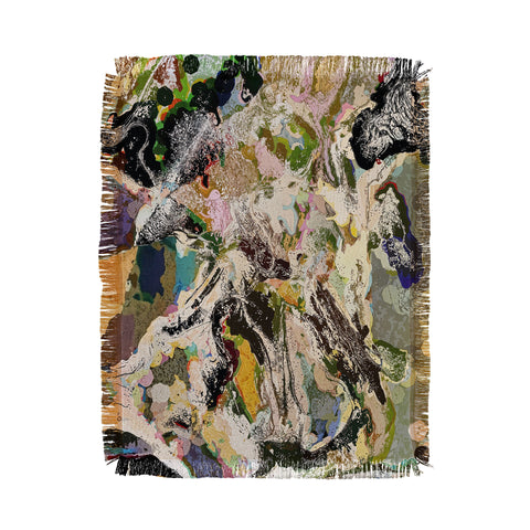 83 Oranges Echoes Beneath the Surface Throw Blanket