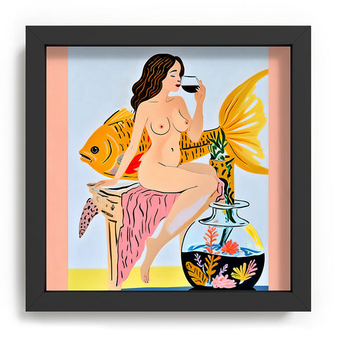 83 Oranges Fishy Shananigans Art Recessed Framing Square