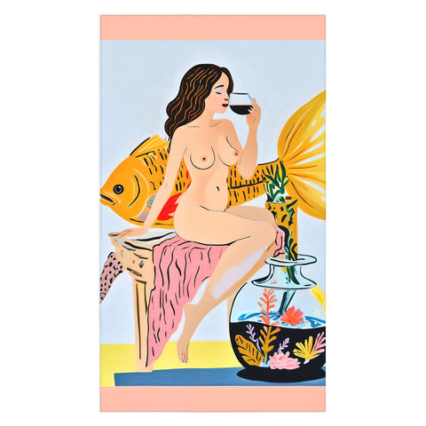 83 Oranges Fishy Shananigans Art Tablecloth