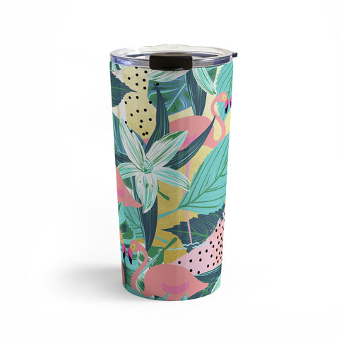 83 Oranges Flamingo Tropical Travel Mug