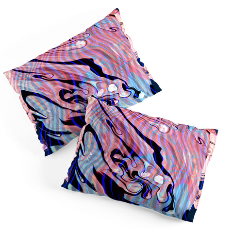 83 Oranges Focus Abstract Marble Texture Pillow Shams