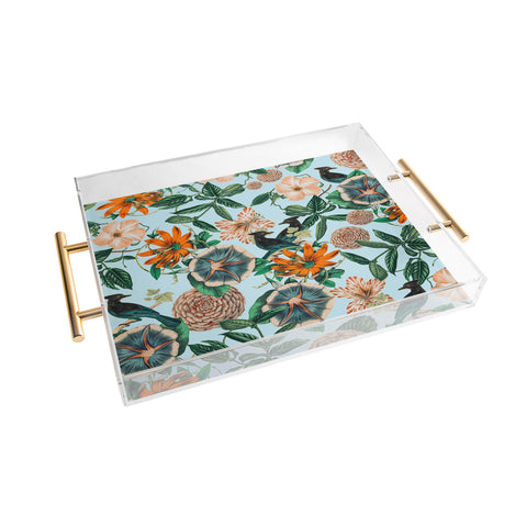 83 Oranges Forest Birds Acrylic Tray