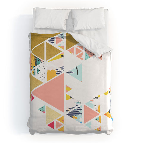 83 Oranges Geometric Abstraction Duvet Cover