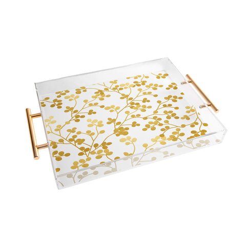 83 Oranges Golden Vines Acrylic Tray