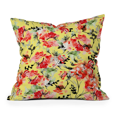 83 Oranges Happiness Flowers Outdoor Throw Pillow