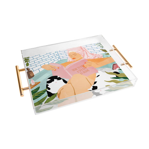 83 Oranges How To Have A Cat Spa Day Acrylic Tray