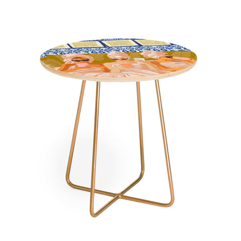 83 Oranges Ladies Only Club Round Side Table