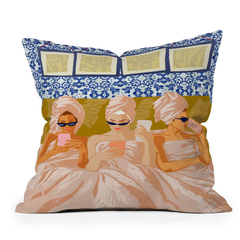 83 Oranges Ladies Only Club Outdoor Throw Pillow