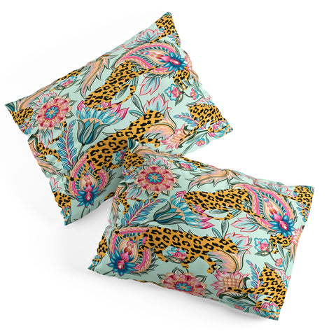 83 Oranges Leopards And Floral Jungle Pillow Shams