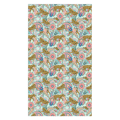 83 Oranges Leopards And Floral Jungle Tablecloth