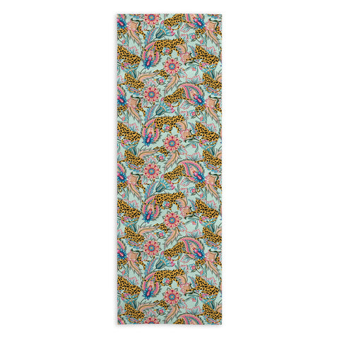 83 Oranges Leopards And Floral Jungle Yoga Towel